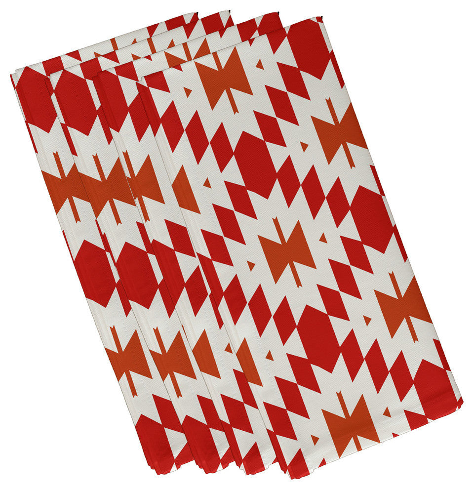 Patna, Print Napkin, Set of 4, Orange