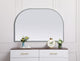 Metal Frame Arch Mirror 36X24 Inch, Silver