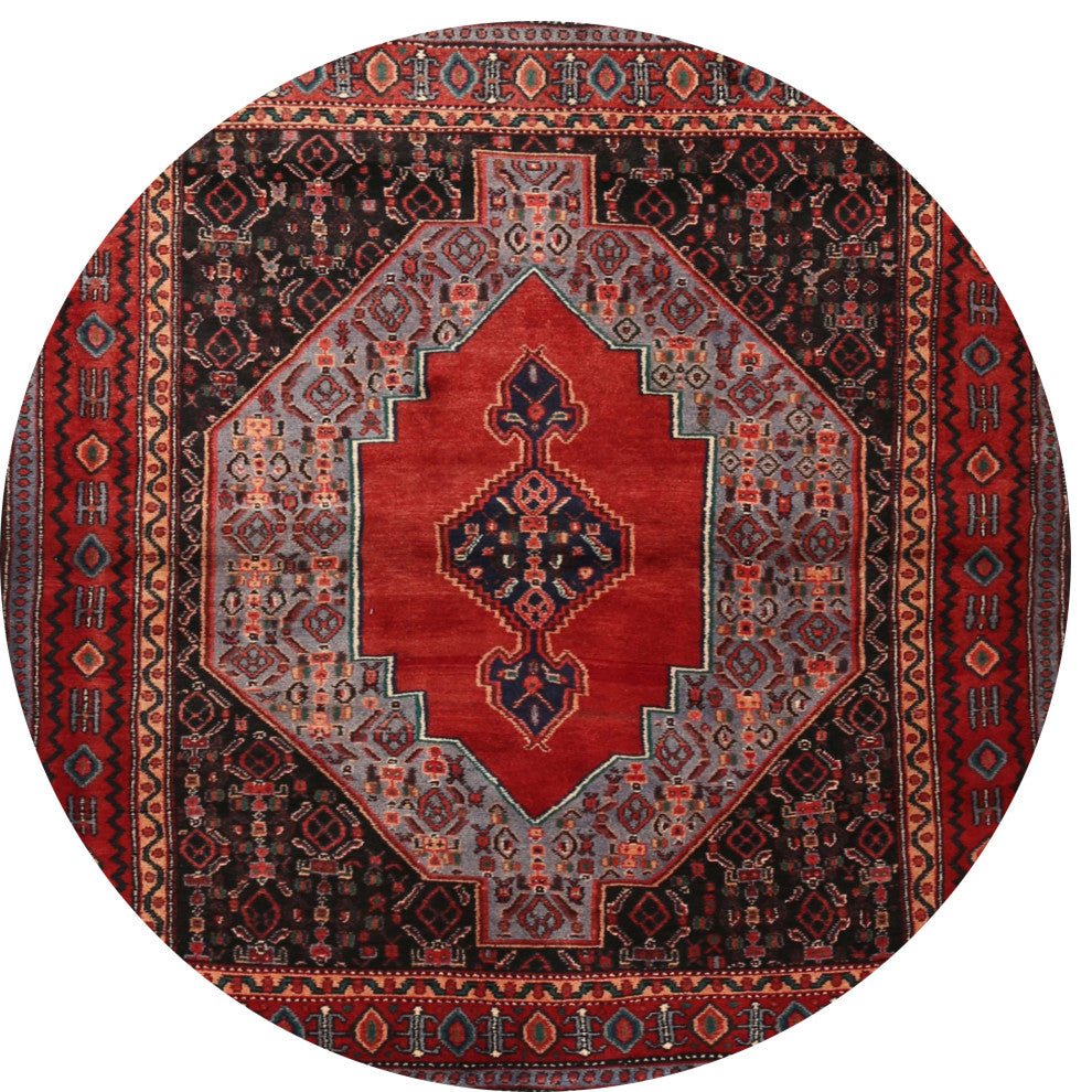 Ahgly Company Indoor Round Traditional Area Rugs, 4' Round