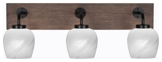 Oxbridge, Bath Bar, Matte Black & Painted Distressed Metal, 6" White Marble