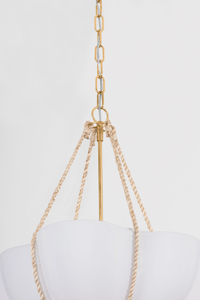 Hudson Valley Lighting Amberley Pendant, Vintage Gold Leaf