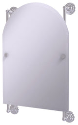 Prestige Que New Arched Top Frameless Rail Mounted Mirror, Satin Chrome