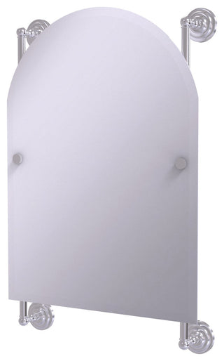 Prestige Que New Arched Top Frameless Rail Mounted Mirror, Satin Chrome