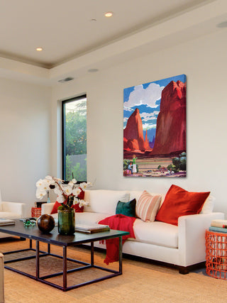 "Red Rocks" Painting Print on Wrapped Canvas