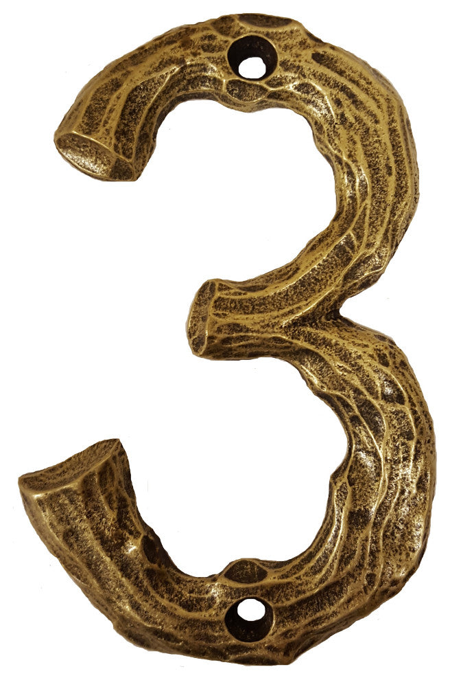 Log House Number 3, Antique Brass