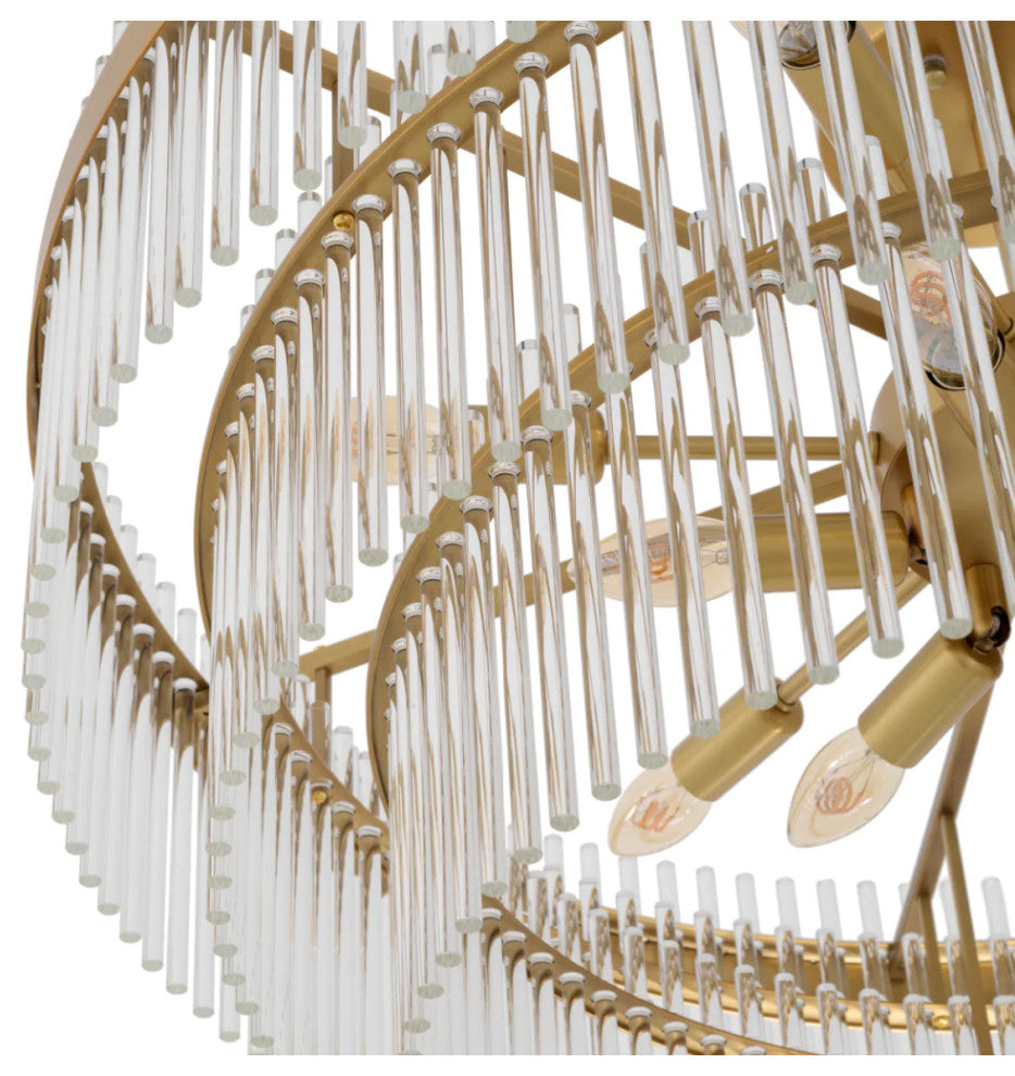 Glass Rods Tiered Ceiling Lamp, Eichholtz East
