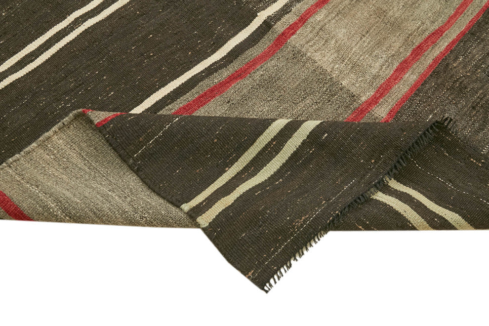 Rug N Carpet - Handmade Oriental 6' 3'' x 11' 1'' Vintage Goat Hair Kilim Rug