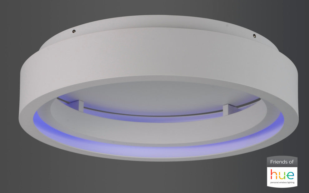 ET2 E35001 iCorona 24" Color Changing LED Ceiling Light - Matte White