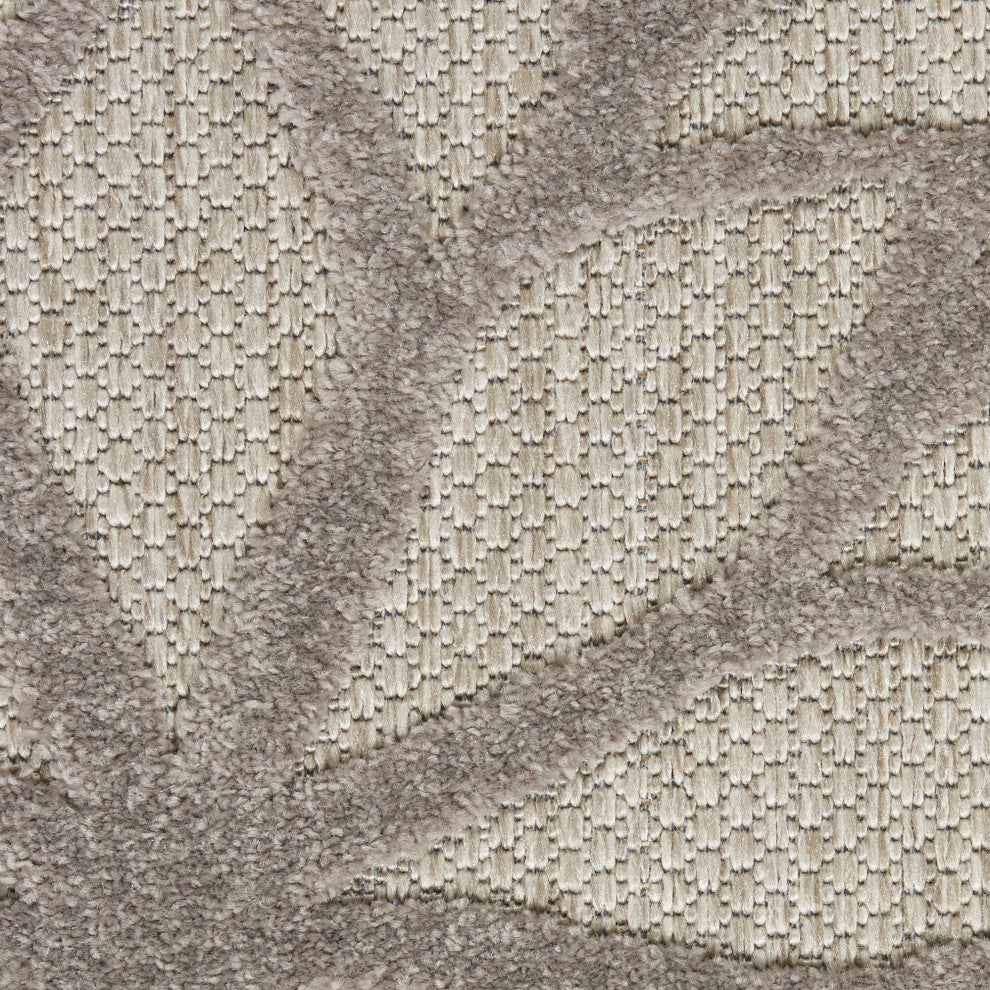 Nourison Aloha 3' x 5' Silver Grey Tropical Area Rug