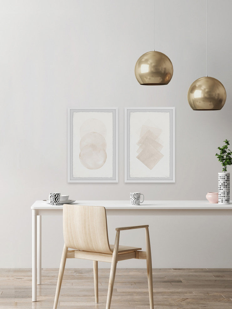 Fading Creams Diptych, 32"x24"