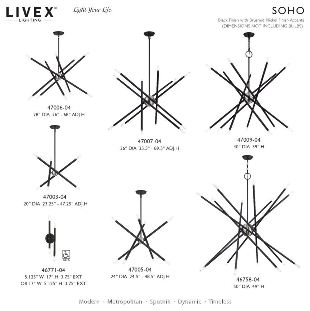 Soho 8-Light Black Chandelier