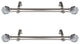 Zina 1" Diameter Side Curtain Rod 12-20" Long, Set of 2, Satin Nickel