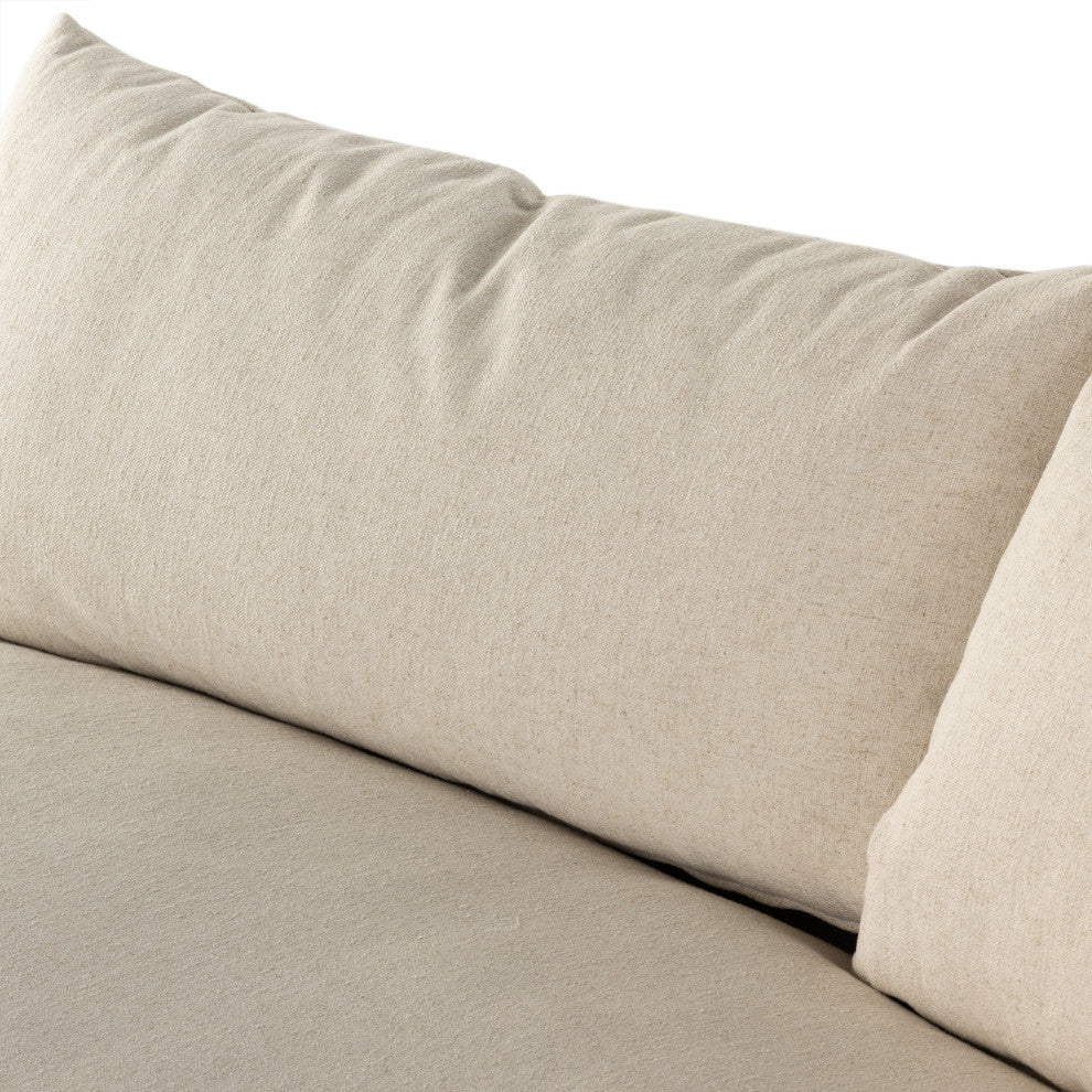 Grant Slipcover Armless Sofa-74"-Natural