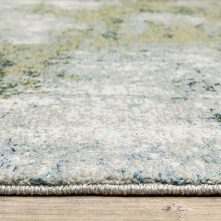 Elements Illusion Blue/Green Area Rug, 2'6"x12'