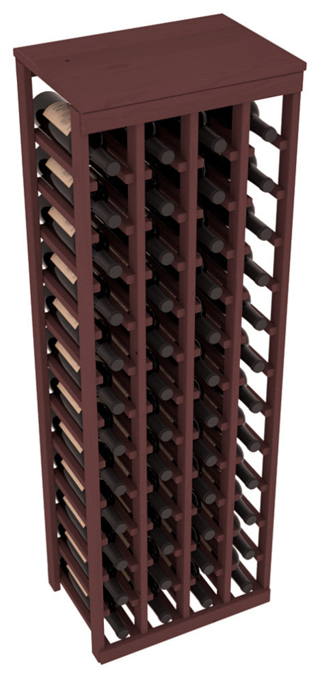 Pine 48-Bottle Kitchen Wine Rack, Walnut Stain