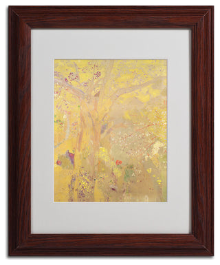 'Yellow Tree, 1900' Matted Framed Canvas Art by Odilon Redon