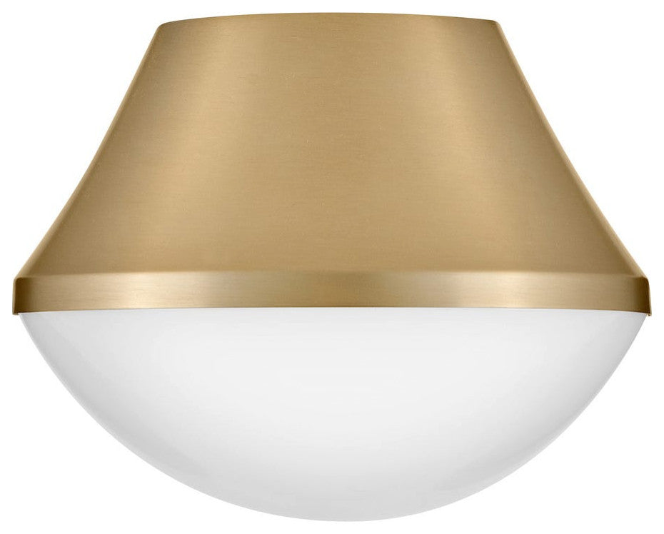 Lark Haddie 11" Flush Mount Ceiling Light, Lacquered Brass