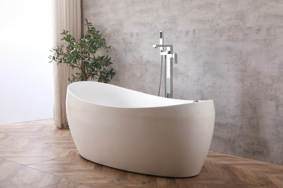 Elegant Lighting FAT-8002 Henry Floor Mounted Clawfoot Tub Filler - Chrome