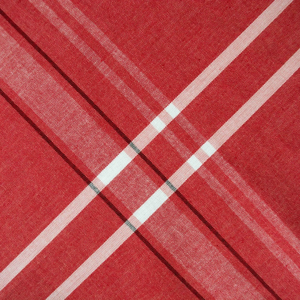 DII Tango Red French Chambray Tablecloth 60"x120"