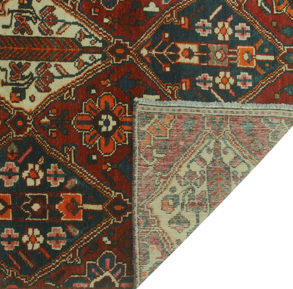 Fine Vintage Distressed Hallie Burgundy/Navy Rug, 7'1x9'7