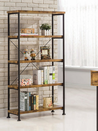 4-Shelf Bookcase, Antique Nutmeg