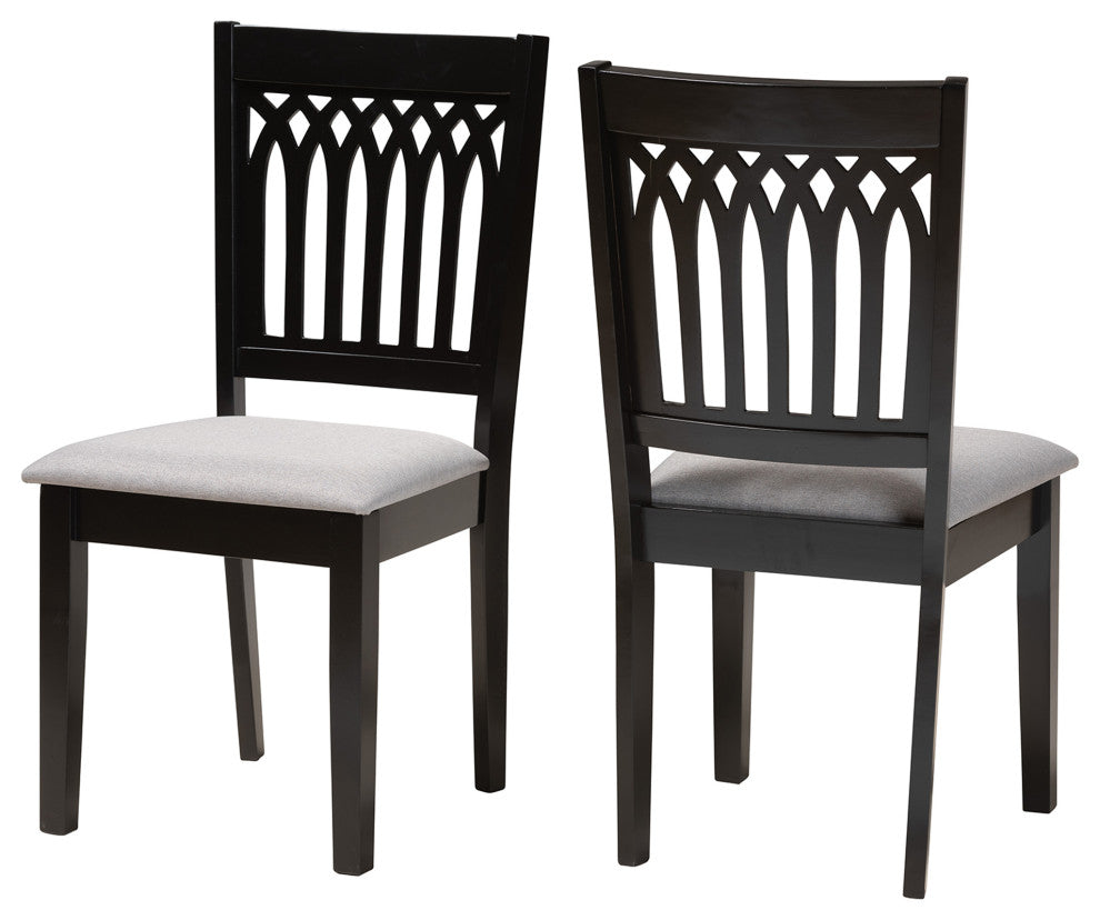 Marsala Modern Collection, Gray/Dark Brown, Dining Chair
