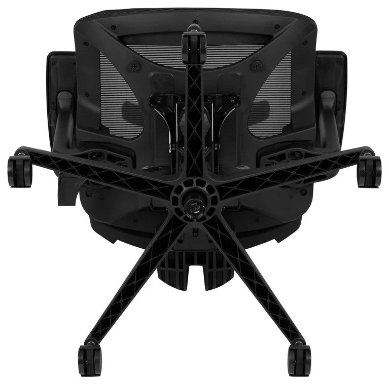 Ergonomic Office Chair, Curved Seat With Adjustable Arms & Headrest, Black