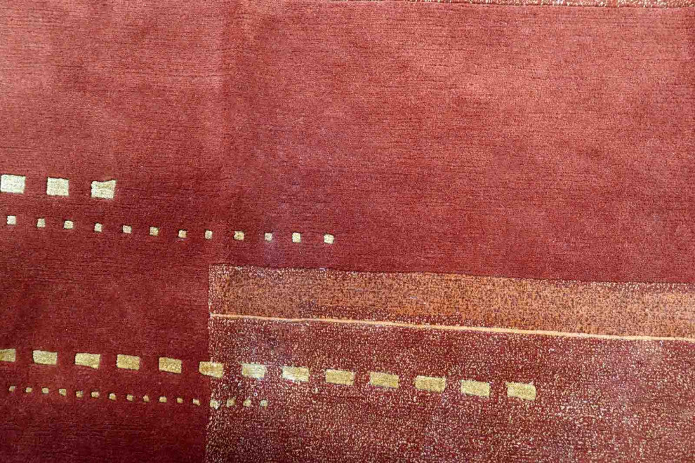 Handmade Vintage Tibetan Khaden Rug 5.6'x7.8', 173cmx239cm, 1970s