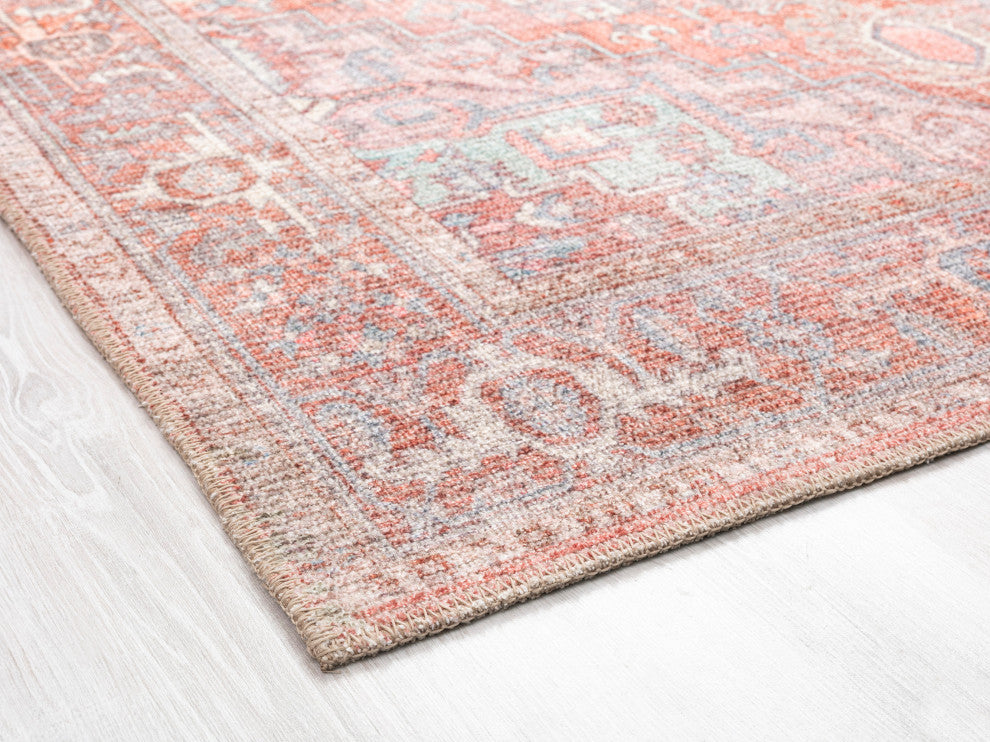 Vera Collection Coral 5' x 7'6" Rectangle Residential Indoor Area Rug