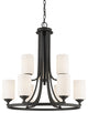 9 Light Chandelier Bronze