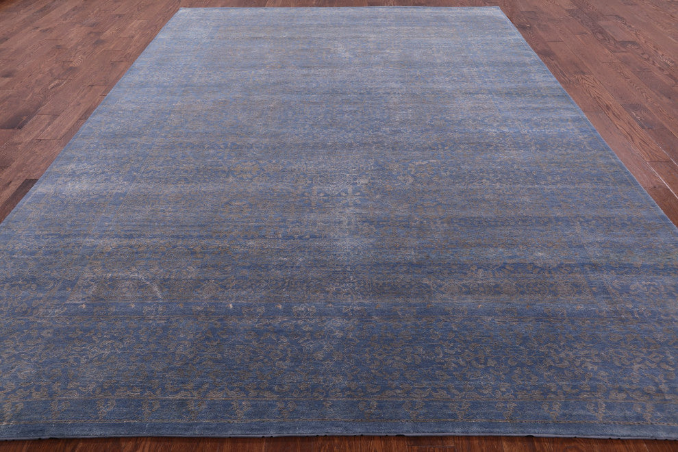 Persian Wool and Silk Hand-Knotted Rug 9' 1" X 12' 0" Q6338