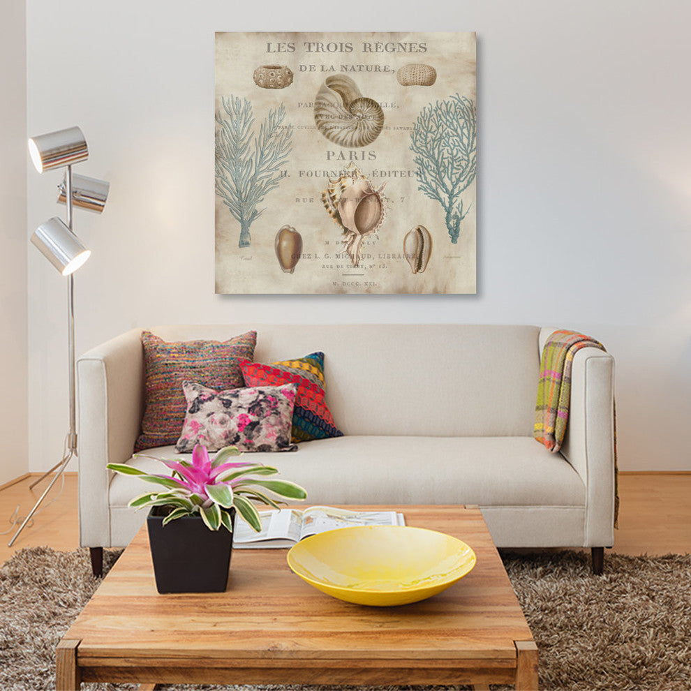 "Le Mer II" by Deborah Devellier, Canvas Print, 37"x37"