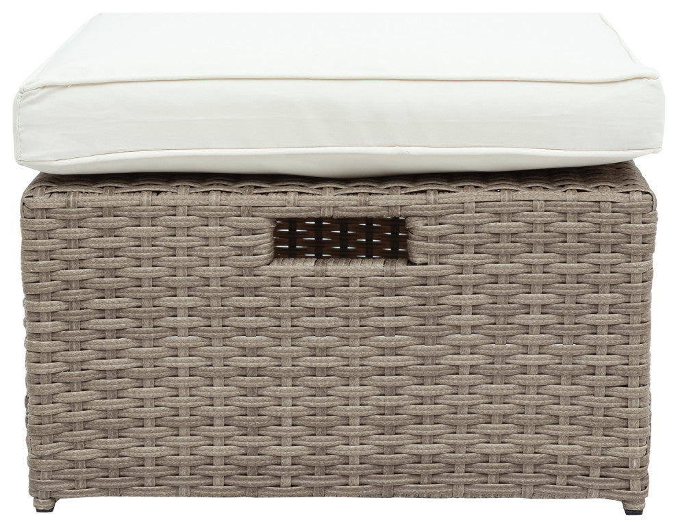 Gewnee Outdoor Conversation Set All Weather Wicker Sectional Sofa, Beige