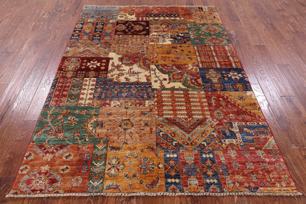 Super Kazak Handmade Wool Rug 5' 7" X 7' 8" Q11090
