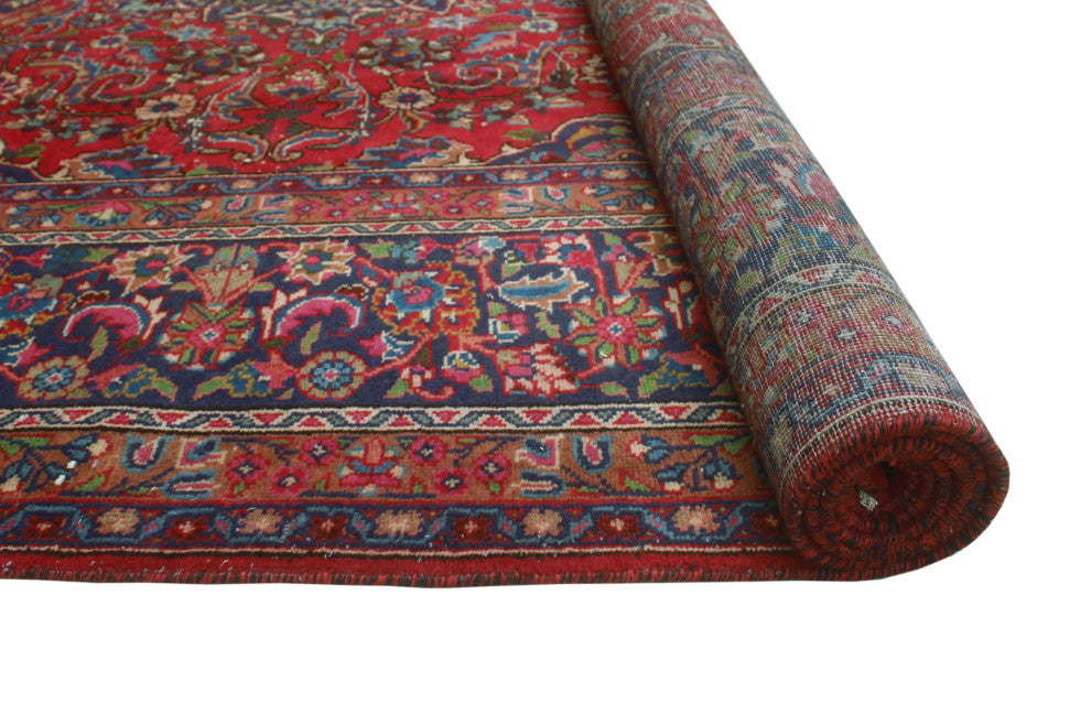 Fine Vintage Distressed Arleth Red Rug