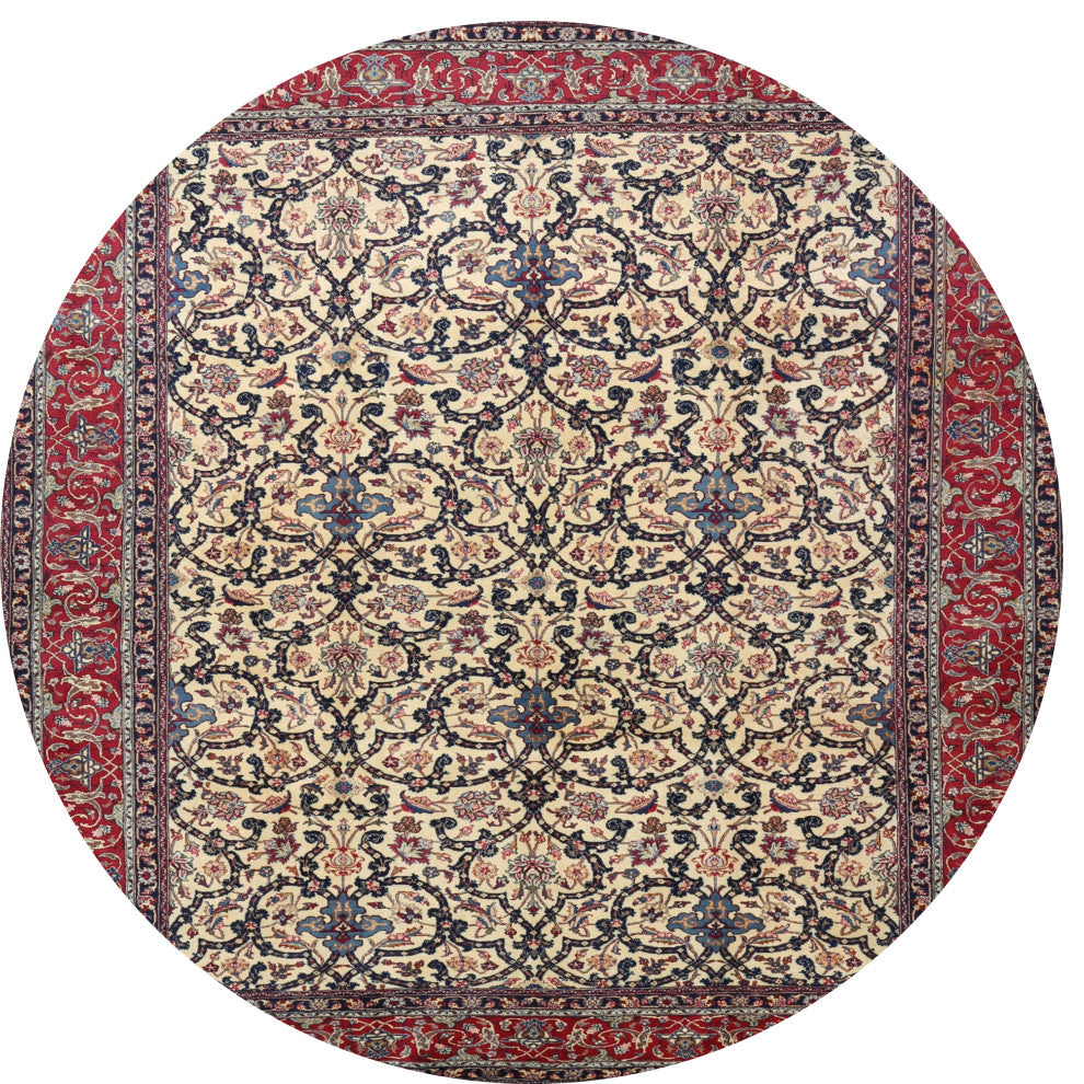 Ahgly Company Indoor Round Traditional Area Rugs, 4' Round