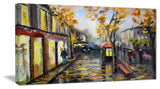 "City in Yellow Shade" Canvas Print, 32"x16"