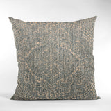 Plutus Blue Hidden Park Medallion Luxury Throw Pillow, 20"x30"