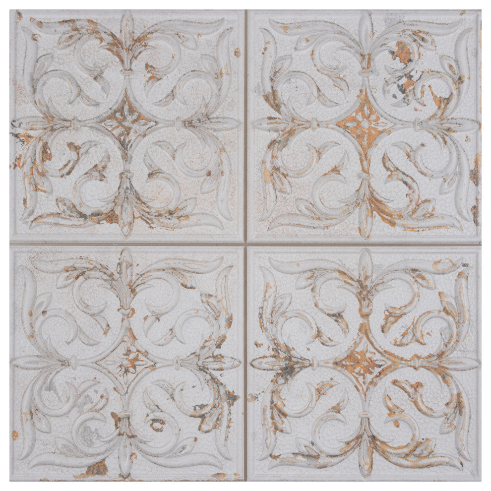 Antigua Lis White Porcelain Wall Tile