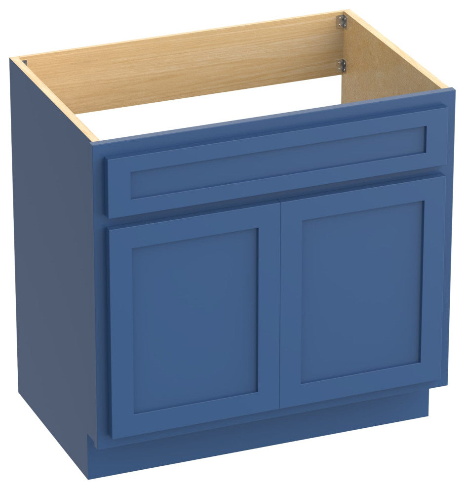 Vanity Art Vanity Base Cabinet, No Top, 36", Blue