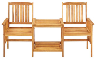 vidaXL Patio Bistro Set Table and Chairs Conversation Set Solid Wood Acacia