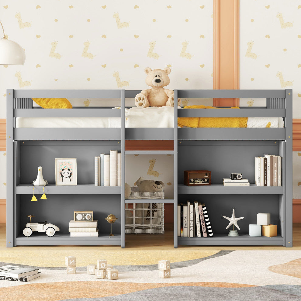 Gewnee Twin Size Kid Low Loft Bed