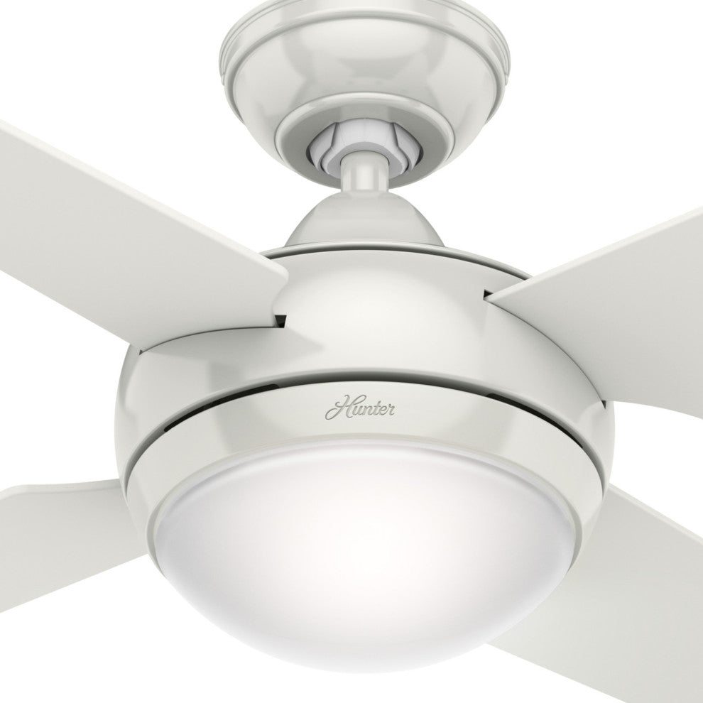 Hunter Fan Company Sonic Ceiling Fan With Light and Handheld Remote, White