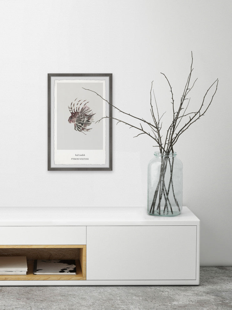 "Red Lionfish" Framed Painting Print, 20x30
