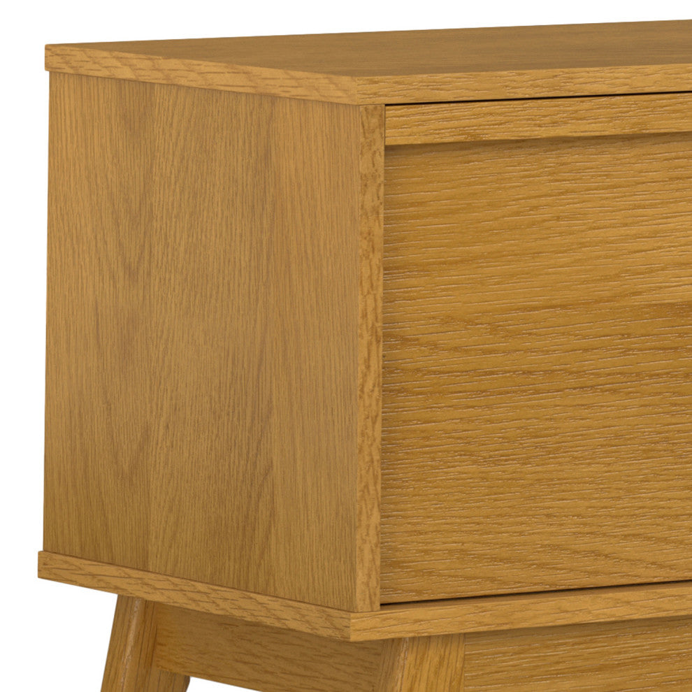 Lennon 72" Low Tv Stand, Oak Veneer