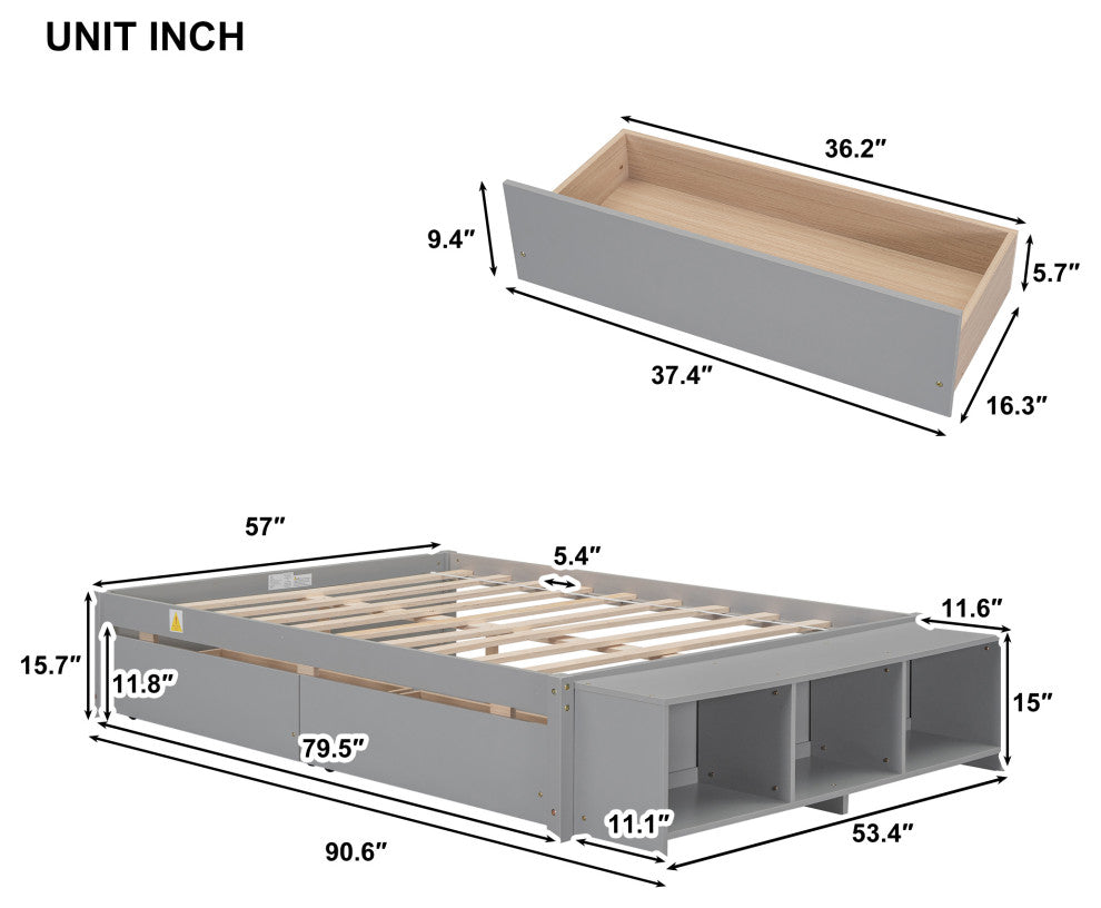 Gewnee Full Size Bed with Storage Case