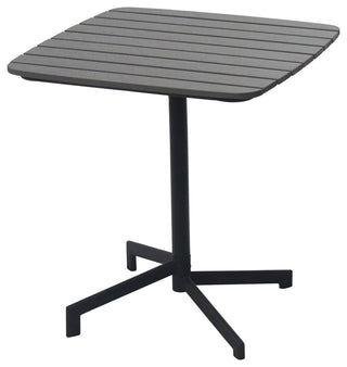 Kalmar Outdoor Table, Dark Gray With Column and Base, Black