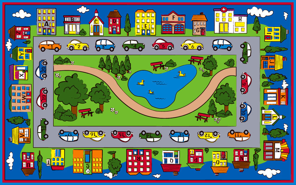 Around Town Road Rug With Alpha