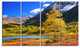 Beautiful Kamchatka Mountains, Landscape Canvas Wall Art, 48"x28", 4 Panels