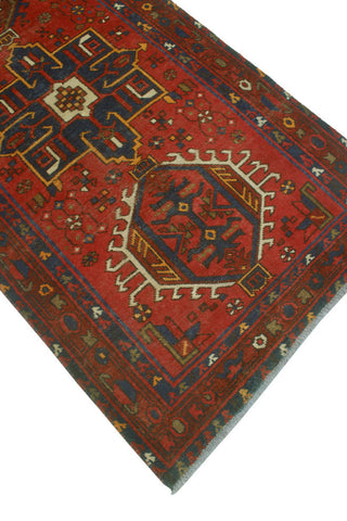 Fine Vintage Distressed Keila Red/Brown Runner, 3'1 x 12'8